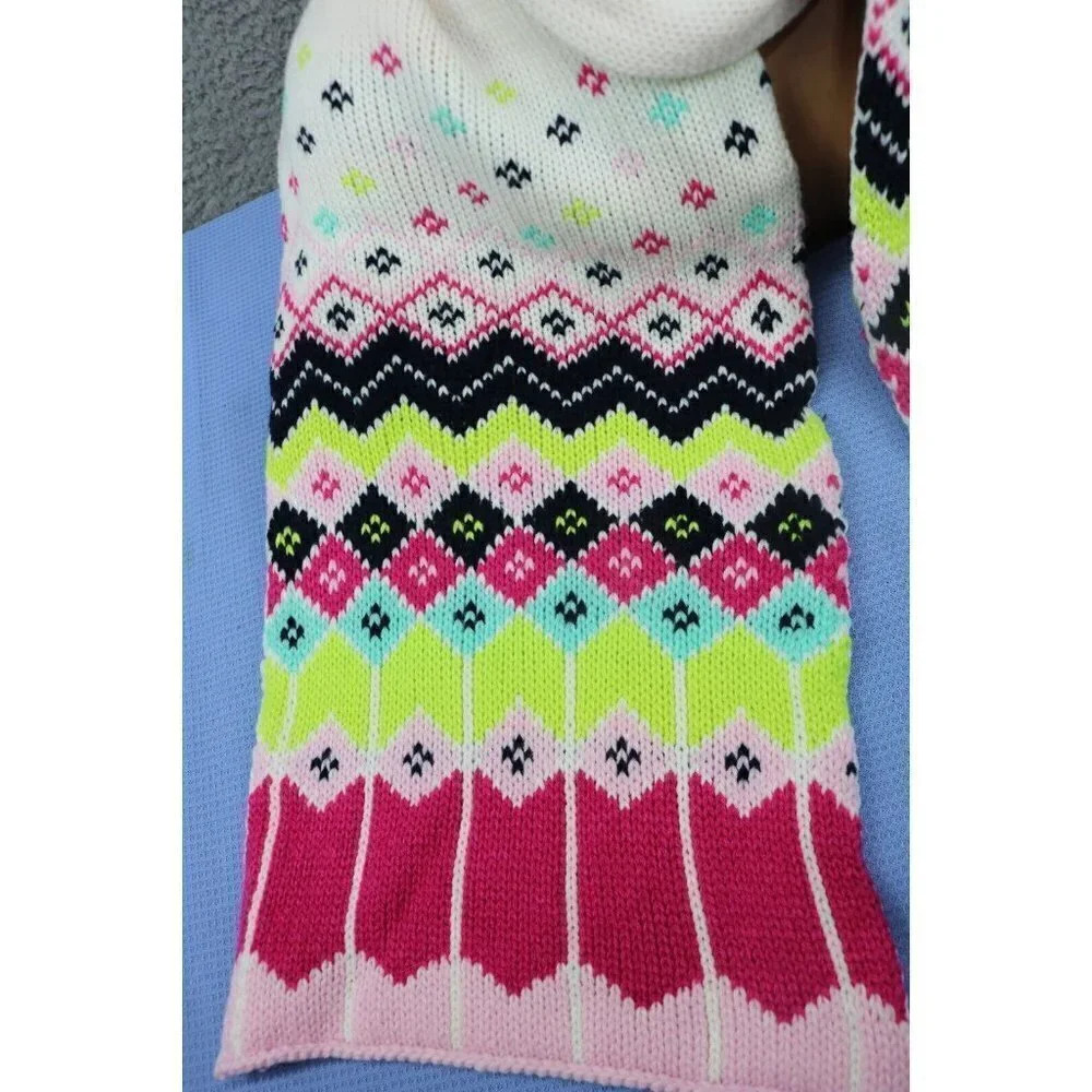 Crown & Ivy Brights Colorful Knitted Scarf-One Size-New w/Tags - Picture 2 of 10